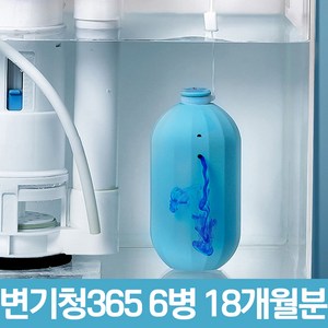 변기청 365 자동청소 변기 청소 세제 세정제 아이큐샵, 6개, 230g